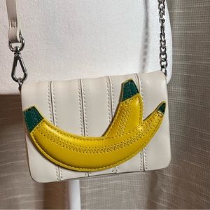 Zara Banana Ultra Mini Crossbody Clutch Purse